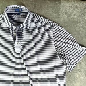 Stitch Golf Polo Mens Large Stripe Eagle Point Golf Logo Performance Shirt